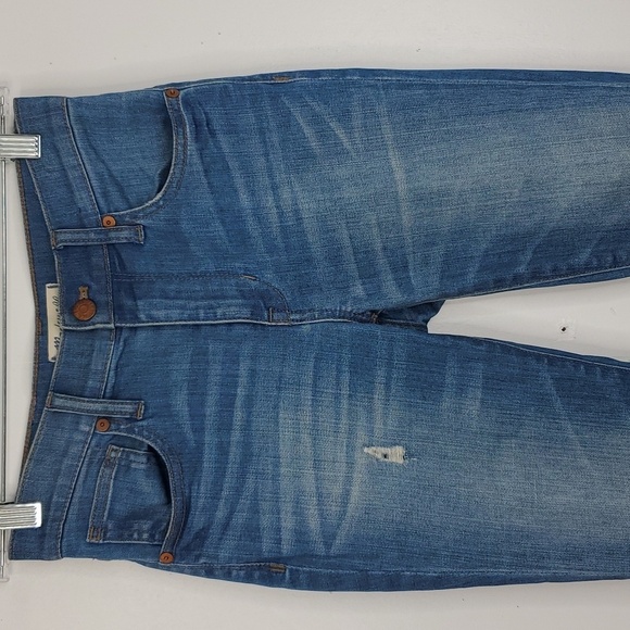 Madewell Skinny Skinny Jeans 9 Inch High Riser Ripped Knee Distressed Womens 24 - Picture 2 of 10